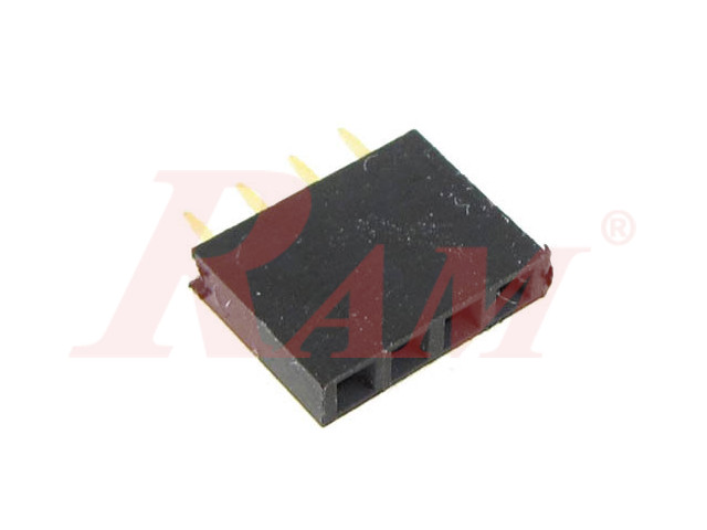 PH35 - Pin Header Female 1x4 Straight 2.54mm | RAM Electronics website